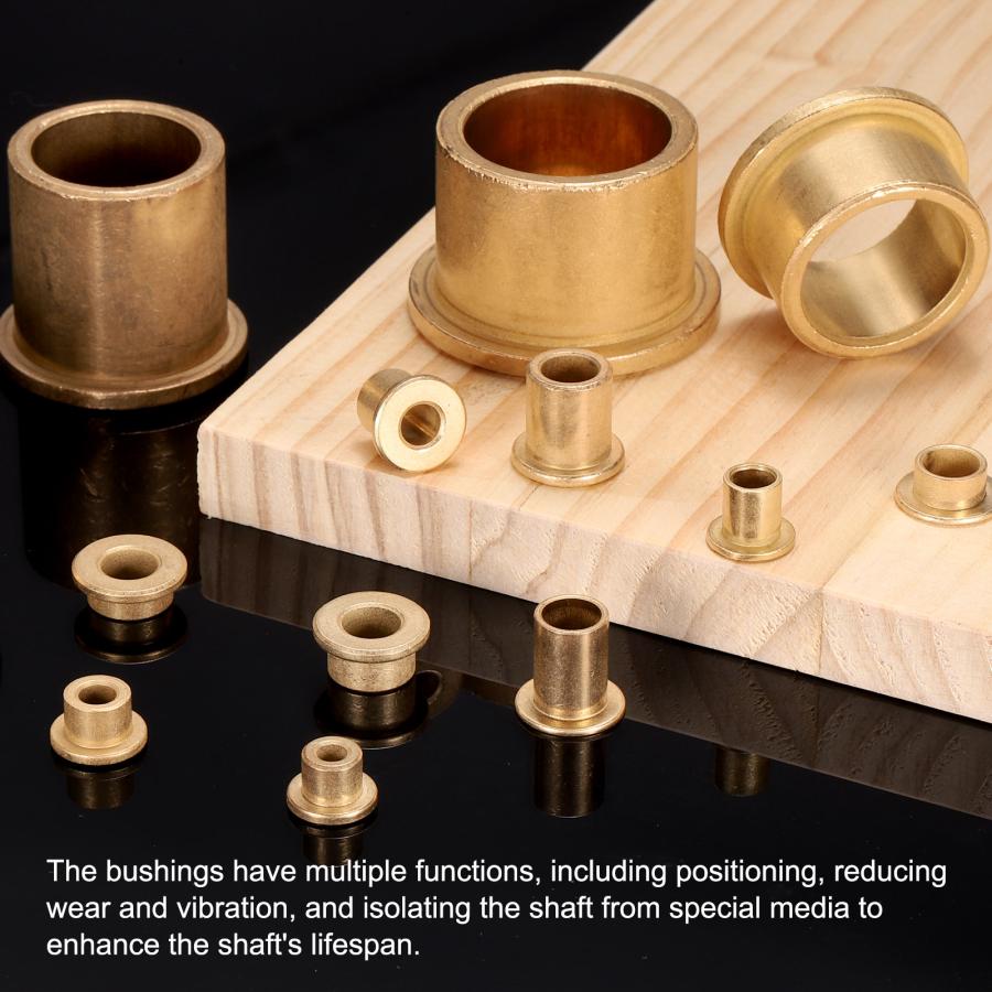 uxcell 10個 フランジ スリーブ ベアリング 8mm 内径 x 12mm 外径 10mm