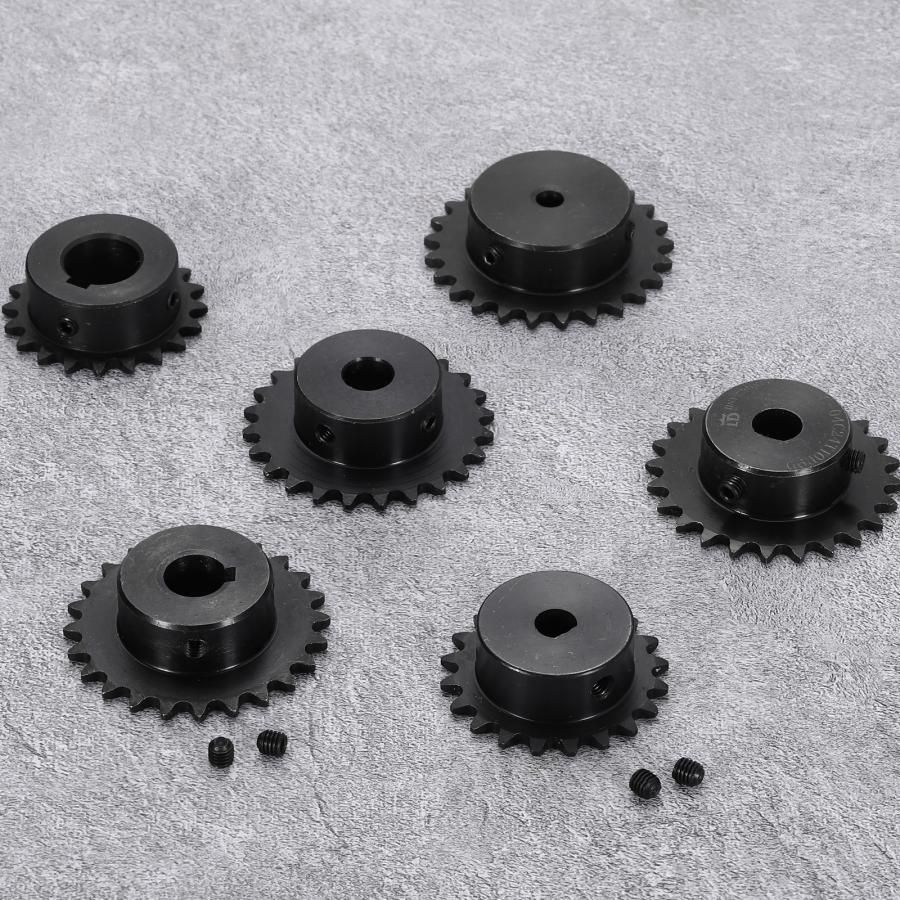 uxcell #25 チェーンローラースプロケット 12x10.5mm D型穴 25歯 C45