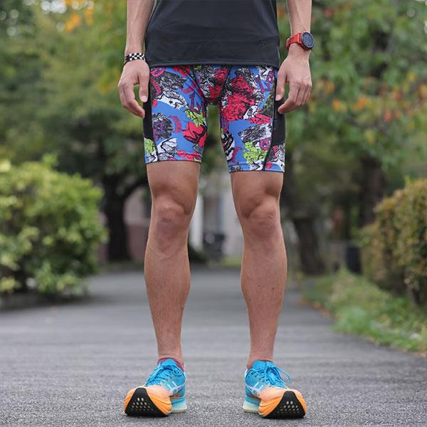 ELDORESO エルドレッソ Kiptum Middle Spats(Blue) E2405224 メンズ・レディース ハーフタイツ ランニングタイツ スパッツ ELDORESO エルドレッソ Kiptum Middle Spats(Blue) E2405224 メンズ・レディース ハーフタイツ ランニングタイツ スパッツ