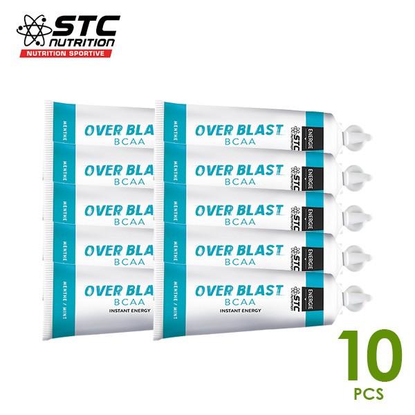 STC Nutrition OVER BLAST オーバーブラスト BCAA(天然フレッシュミント味)×10個セット  トレイルランニング 補給食、行動食、エネルギー補給｜sotoaso-trail