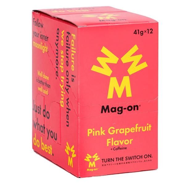Mag-on(マグオン) エナジージェル ピンクグレープフルーツ 1箱(12個) マラソン トレラン 補給食 サイクリング エネルギーゼリー エネルギージェル ロードバイク｜sotoaso