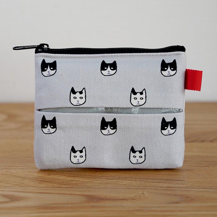 ティッシュケース 猫柄 ポーチ グレイ ミニ 日本製 花粉症 薬入れ 母の日 プレゼント かわいい オシャレ ハチワレ ねこグッズ 雑貨 Cat Pouch Tissuecase Gray Sotoneko Japan 通販 Yahoo ショッピング