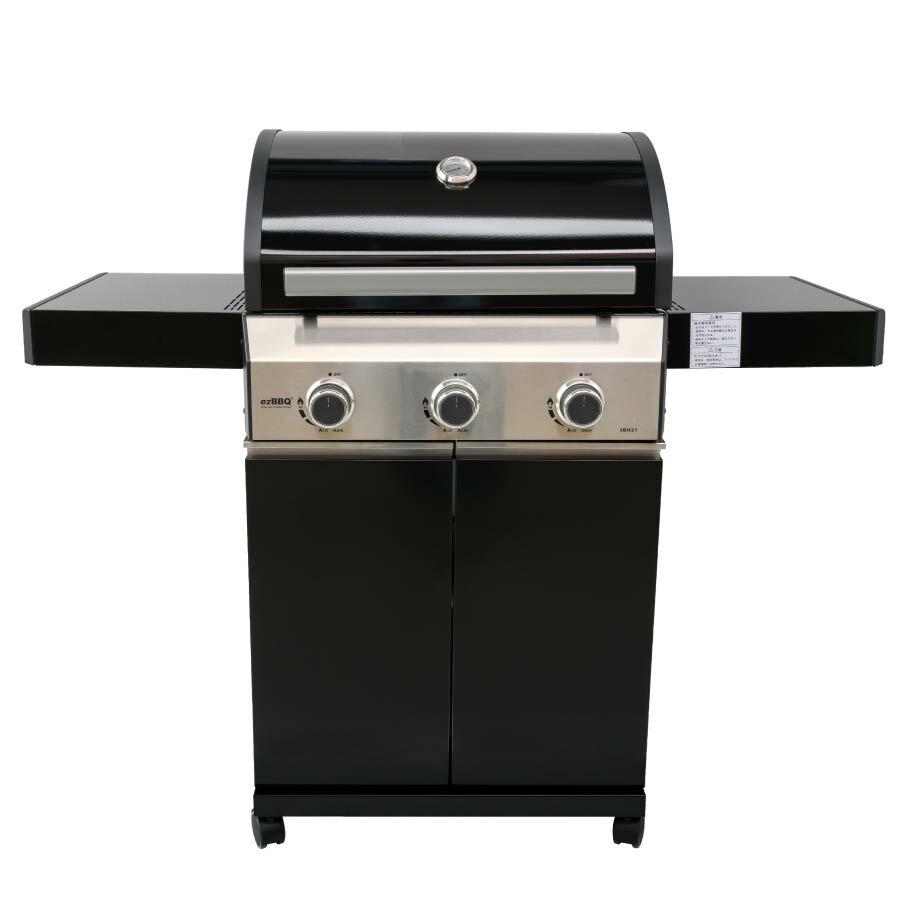 イージーバーベキュー ガスバーベキューグリルezBBQ 3BH21 ブラック 