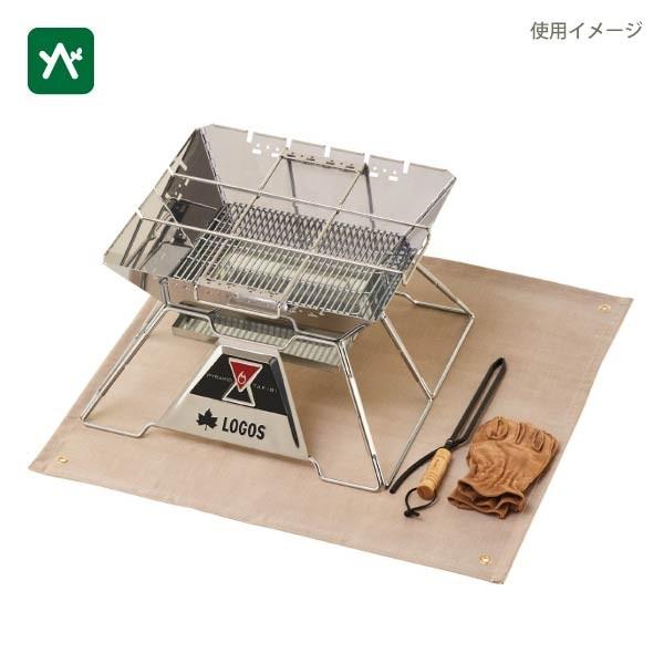 アウトドア (約)80×80cm ロゴス(LOGOS) たき火台 耐火・断熱シート(80