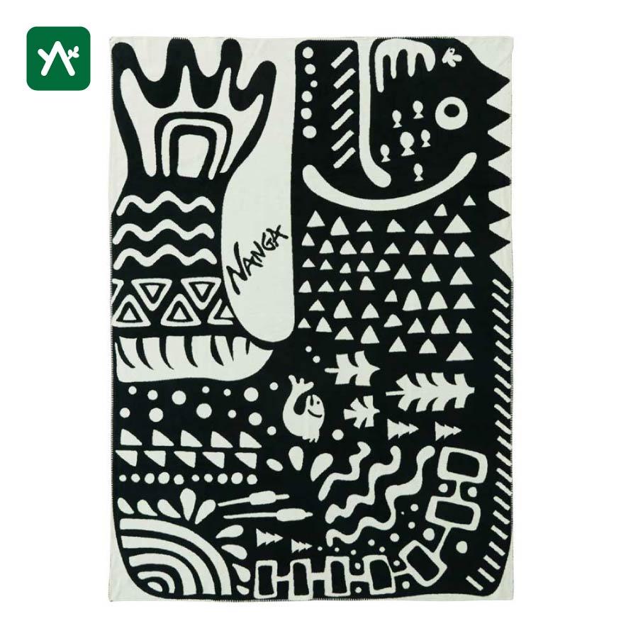 アウトドア寝具 NANGA ANCIENTFISHCOTTONBLANKETSBLACKFISH NANGA（ナンガ） ANCIENT FISH COTTON BLANKET S BLACK FISH N1NOLFs4