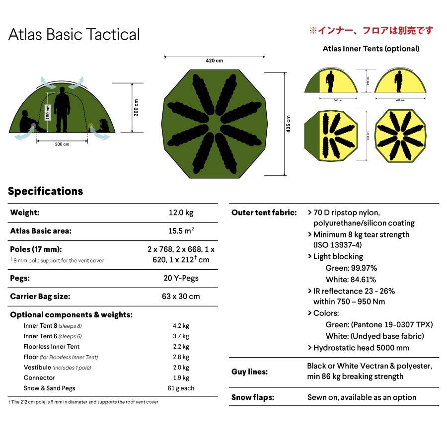 HILLEBERG（ヒルバーグ） Atlas Basic Tactical & Vestibule セット