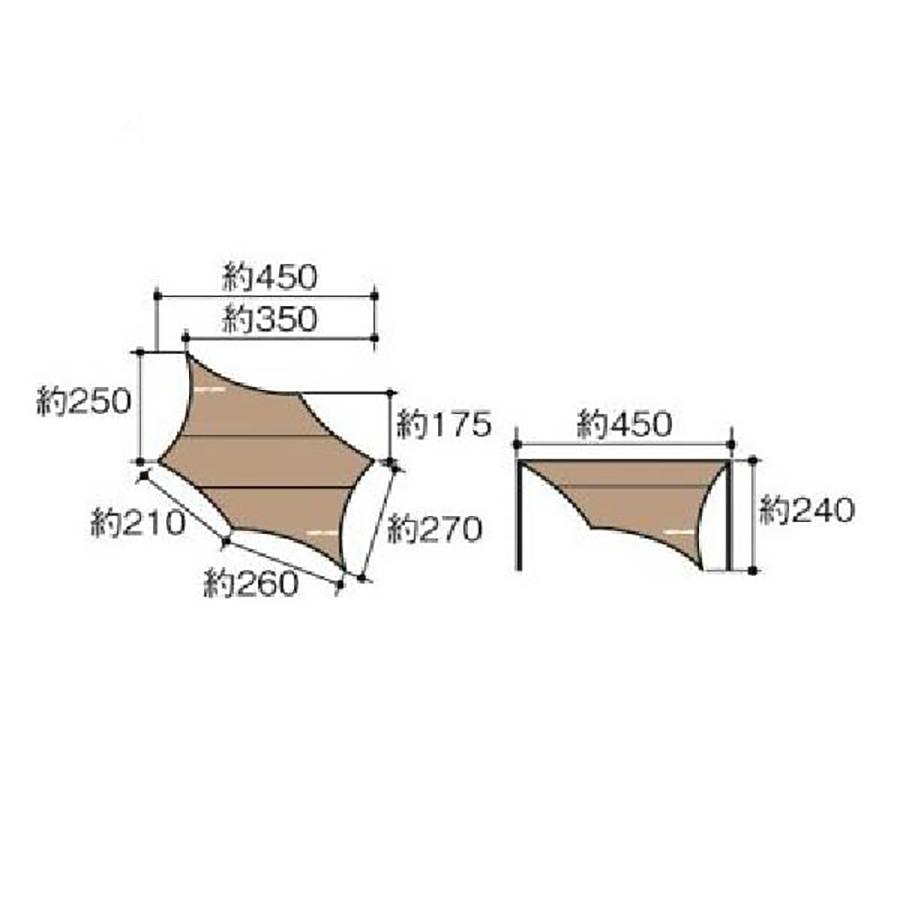 ユニフレーム REVOタープ2 M TC/TAN 682074 ヘキサタープ｜sotosotodays｜02