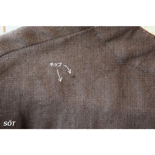 fog linen work リネンワンピース 長袖 ドルマンスリーブ ボックス