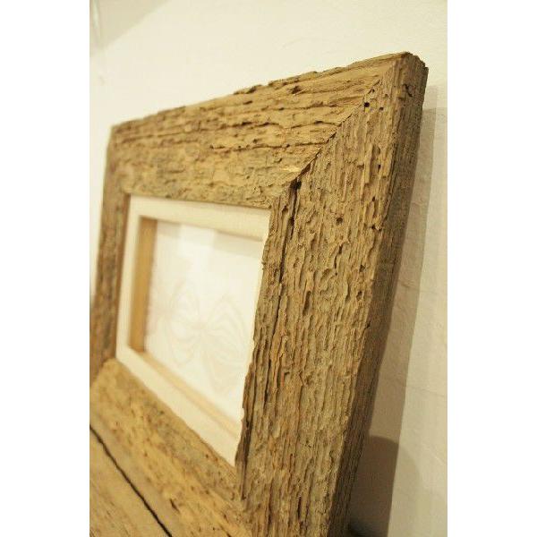 古い額縁 古材フレーム 額縁 ボロボロ 40×34cm タクラマカン作 : SOT