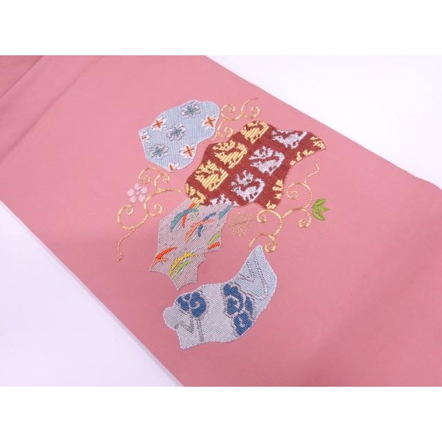 在庫限り 宗sou 絽刺し抽象動物に花唐草模様名古屋帯 リサイクル 着 在庫一掃最安挑戦 Www Skylanceronline Com