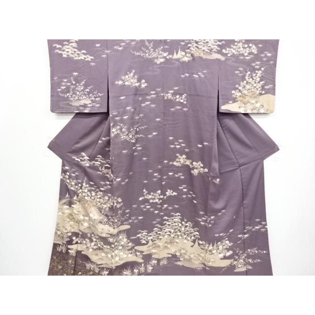 正規店仕入れの 手描き友禅家屋に橋松竹梅模様訪問着 リサイクル 中古 着 宗sou 着物 Esehotel Lt