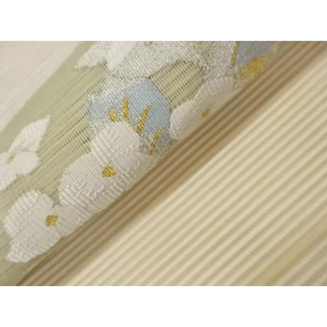 宗sou 絽綴れ露芝に紫陽花模様織出し名古屋帯【リサイクル】【着