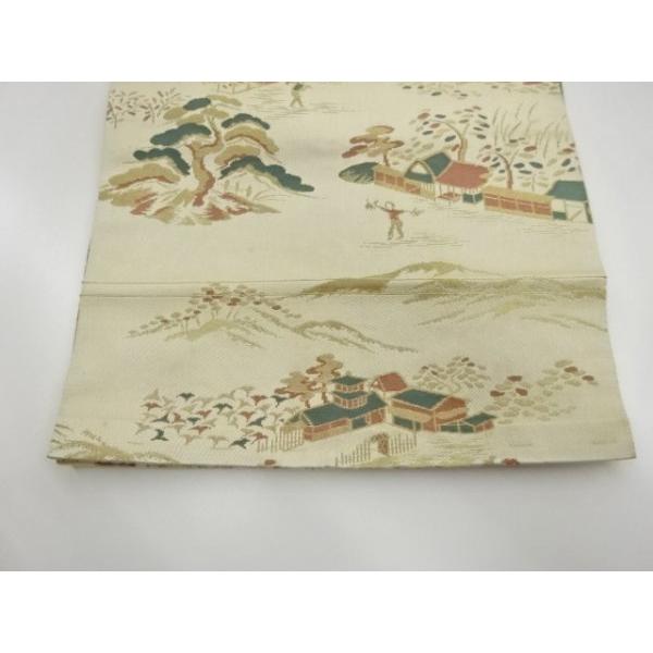 宗sou 本場筑前博多風景模様織出し名古屋帯【リサイクル】【着】 : お