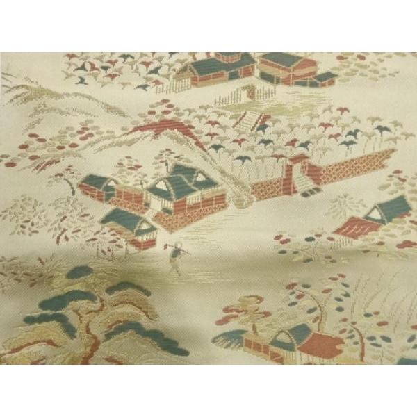 宗sou 本場筑前博多風景模様織出し名古屋帯【リサイクル】【着】 : お