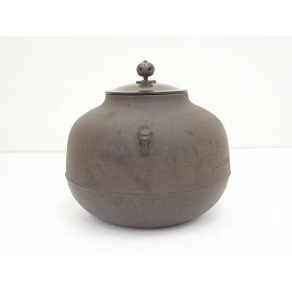 茶釜 鷺地紋 釜師 橋本辰敏