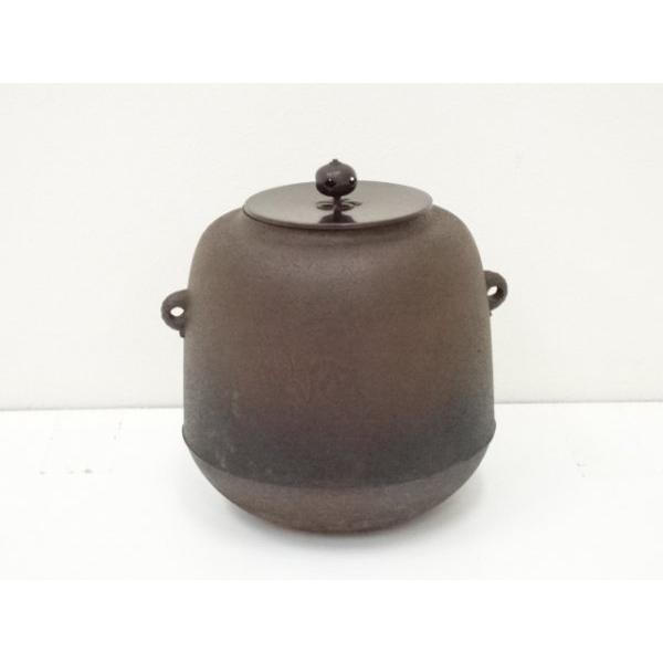 おしゃれ】Ys6565698; 宗sou 釜師佐藤浄清造 鷺地紋釣鐘釜（共箱