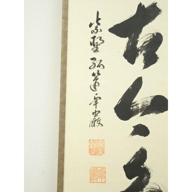 ys6753273; 宗sou 大徳寺小堀卓巌筆 「松無古今色」一行書 肉筆紙本