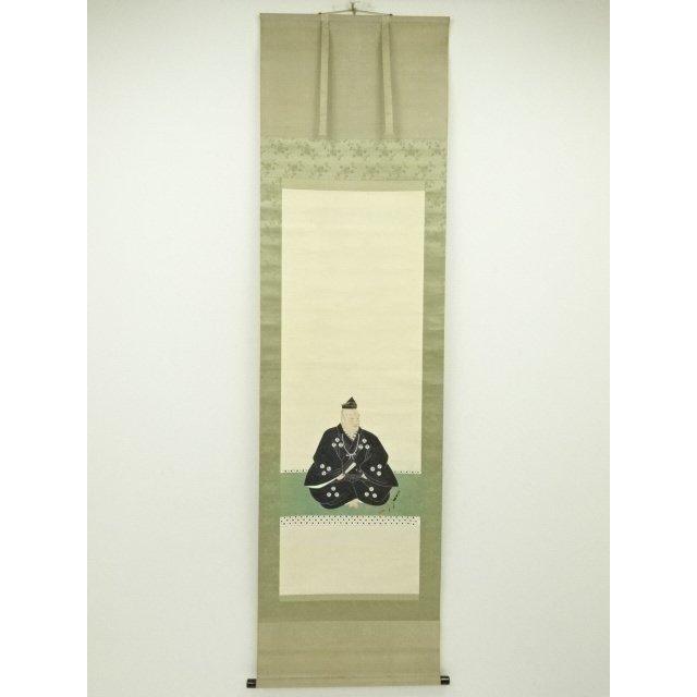 ys6799020; 宗sou 明治〜大正頃 無落款 毛利元就肖像画 肉筆紙本掛軸