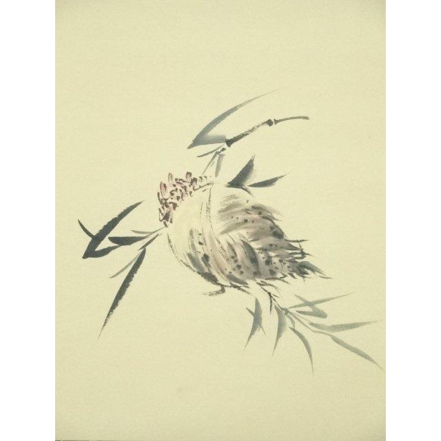 前大徳玄道 禅画 花鳥図 二十四節気 色紙画 前大徳玄道