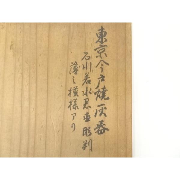 ys6871524; 宗sou 古物 今戸焼 白井善入造 彫絵灰器（共箱）【道