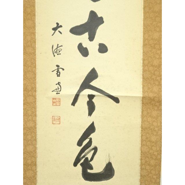 ys6908007; 宗sou 大徳寺小田雪窓筆 「松無古今色」一行書 肉筆紙本
