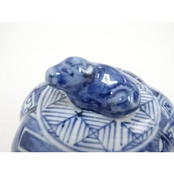 ys6912263; 宗sou 京焼 高野昭阿弥造 染付干支丑香合（共箱）【道