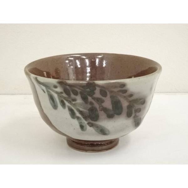 ys6926856; 宗sou 益子焼 木村萌子造 柿釉窓絵茶碗（共箱）【道】 : お