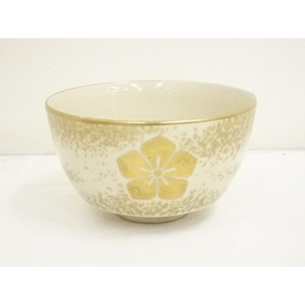 ys6926983; 宗sou 川上徹造 川上拙以絵付 金彩色絵御紋茶碗（共箱