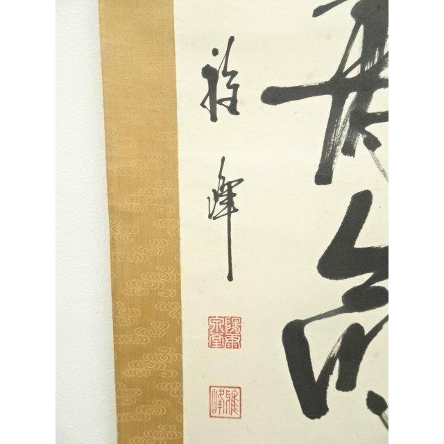 ys6929682; 宗sou 下池雅峰筆 「延年寿命長」一行書 肉筆紙本掛軸【道
