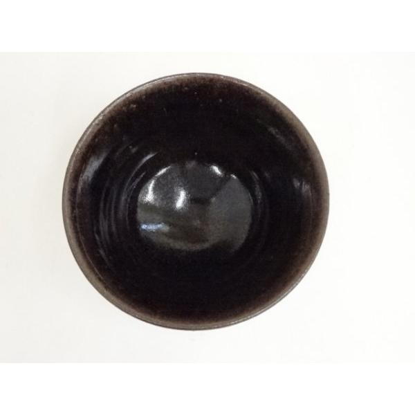 【中古品】熊谷保興造　上野焼鉄釉たつき建水（共箱） image1-m.jpg