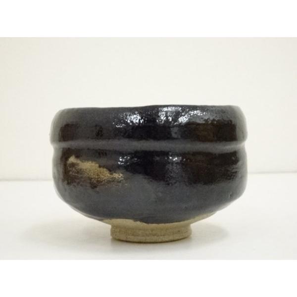 ys6946490; 宗sou 佐々木松楽造 黒楽茶碗（銘：瑞雲）（前大徳 高橋悦