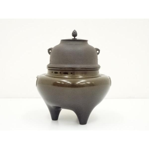 ys6998484; 宗sou 一ノ瀬宗和・菊地正直造 唐銅切合朝鮮風炉・真形釜添