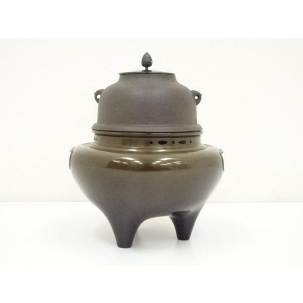 ys6998484; 宗sou 一ノ瀬宗和・菊地正直造 唐銅切合朝鮮風炉・真形釜添