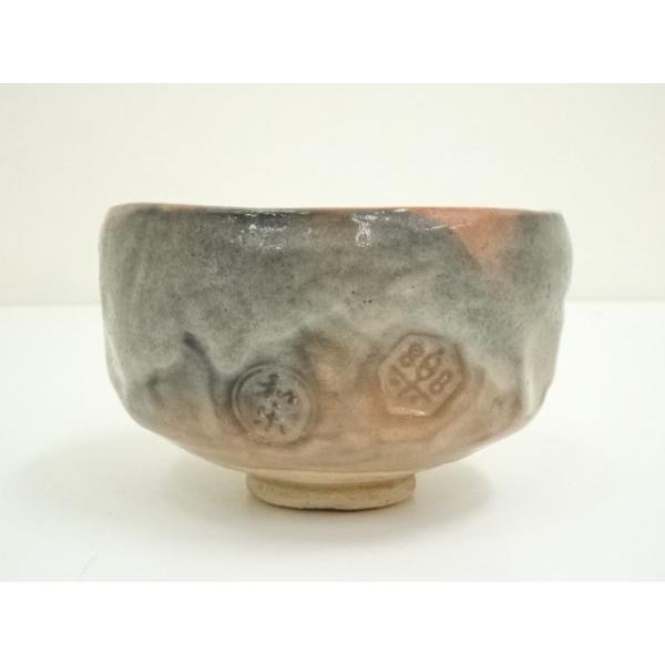 ys7003709; 宗sou 川崎和楽造 赤楽数印茶碗（共箱）【道】 : お茶道具