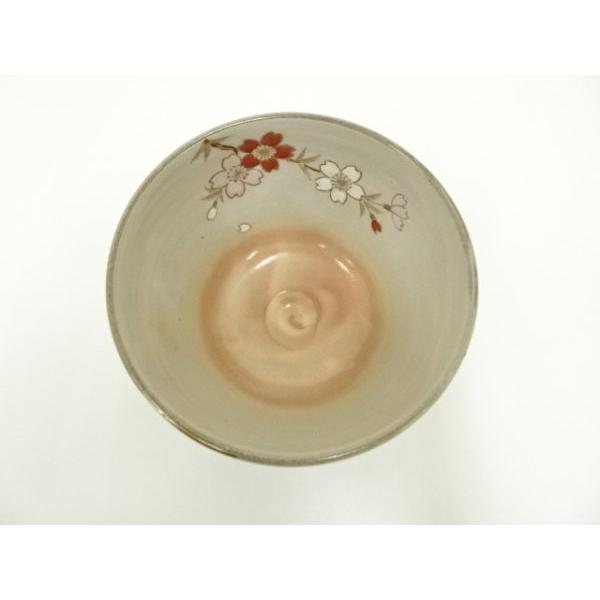 宗sou 京焼 橋本紫雲造 イッチン色絵朝顔茶碗（共箱）【道】