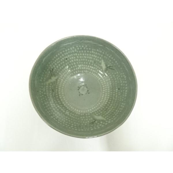 韓国　水広陶窯　李貞夏作　高麗青磁　花文　水指　合わせ箱　V　R7713B 韓国 水広陶窯 李貞夏作 高麗青磁 花文 水指 合わせ箱 V