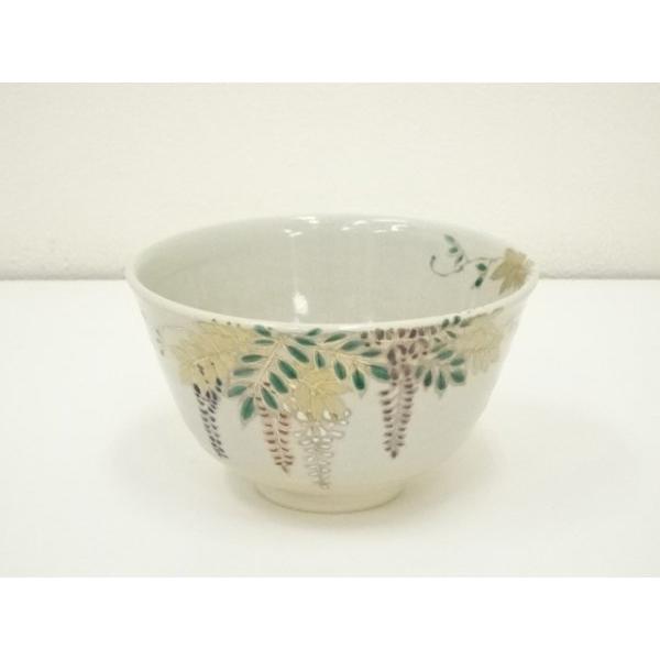 ys7057974; 宗sou 京焼 手塚景雲造 色絵藤茶碗（共箱） 京焼