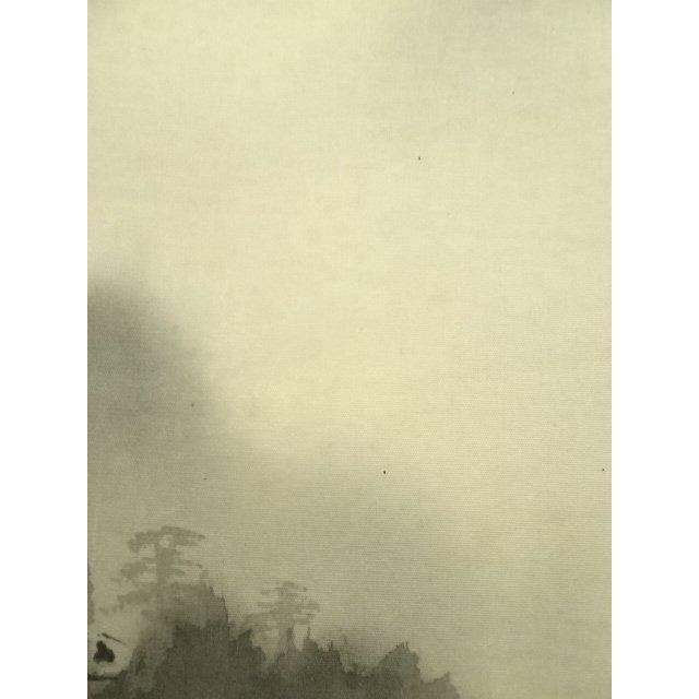 ys7067961; 宗sou 平岩長四郎筆 水墨山水 荒川渓谷 肉筆絹本掛軸（共箱