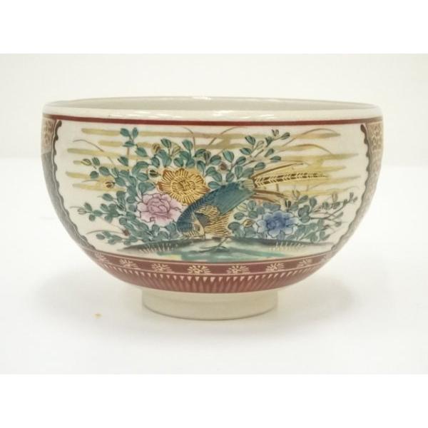 茶道具　九谷焼　末川泉山造　庄三風　色絵　山水文　香合　共布共箱　V　R5946 ys7074109; 宗sou 九谷焼 末川泉山造 庄三風茶碗（共箱）【道】 : お