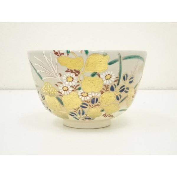 ys7084082; 宗sou 京焼 加藤松香造 仁清秋草茶碗（共箱）【道】 : お