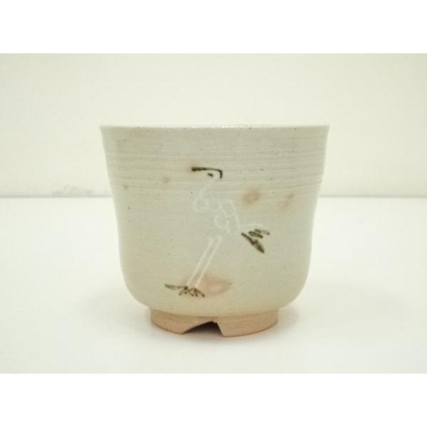 ys7085149; 宗sou 阿漕窯 福森比路志造 御本立鶴筒茶碗（共箱）【道