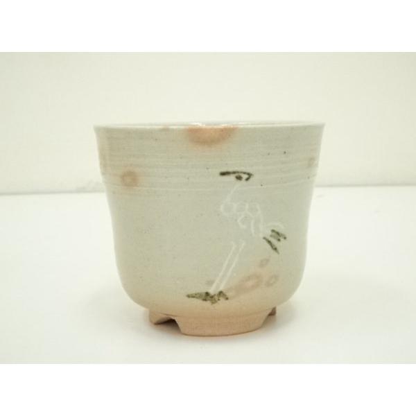 ys7085149; 宗sou 阿漕窯 福森比路志造 御本立鶴筒茶碗（共箱）【道