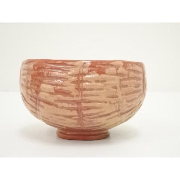 ys7085239; 宗sou 大野桂山造 俵手赤茶碗（共箱）【道】 : お茶道具 