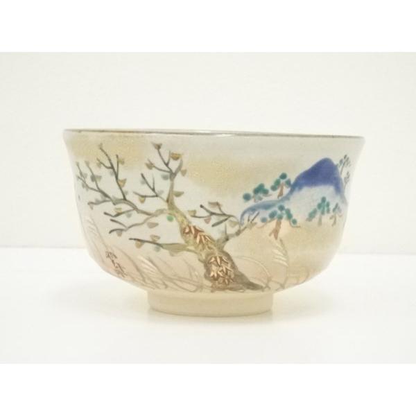 雲と僧侶のイラスト茶碗 雲と僧侶のイラスト茶碗 Wooden statue by YAMAZAKI Choun (1867