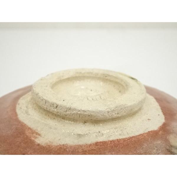 ys7106951; 宗sou 高台寺窯 志村?山造 梅の絵赤茶碗（共箱）【道