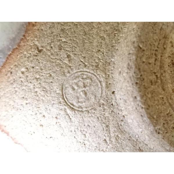 ys7110414; 宗sou 竹桂庵 西山象楽造 裂白釉蟹茶碗（共箱）【道】 : お