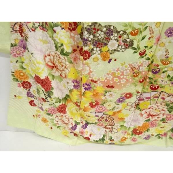 振袖 仮絵羽 ラメ刺繍 金彩 紋意匠 洋花 正絹 未仕立て品 八掛付き