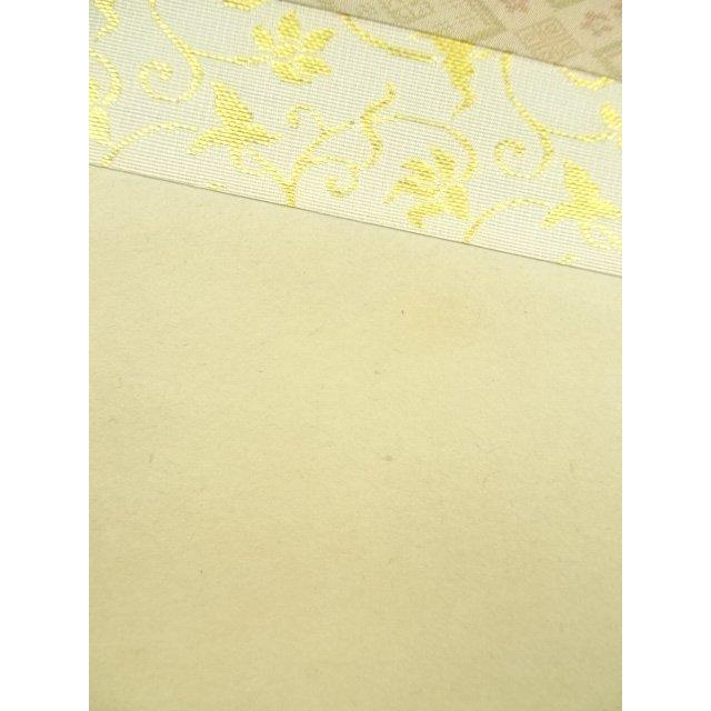 ys7120574; 宗sou 前大徳 森田慈範筆 「桃花千歳春」立雛画賛 横物