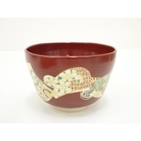 ys7162106; 宗sou 御菩薩窯造 色絵誰ヶ袖茶碗（共箱）【道】 : お