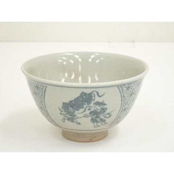 ys7163610; 宗sou 信楽焼 保庭楽入造 呉須絵十牛図数茶碗10客（共箱